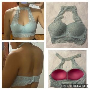 Pink halter top bralette